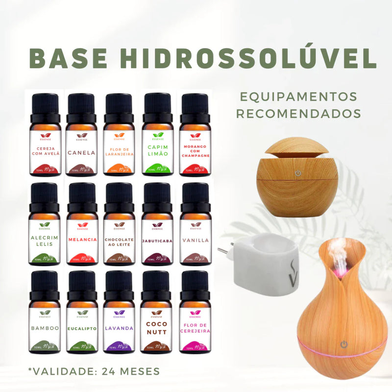 Essência Hidrossolúvel ou Óleo Essencial 10ml para Umidificadores e Aromaterapia