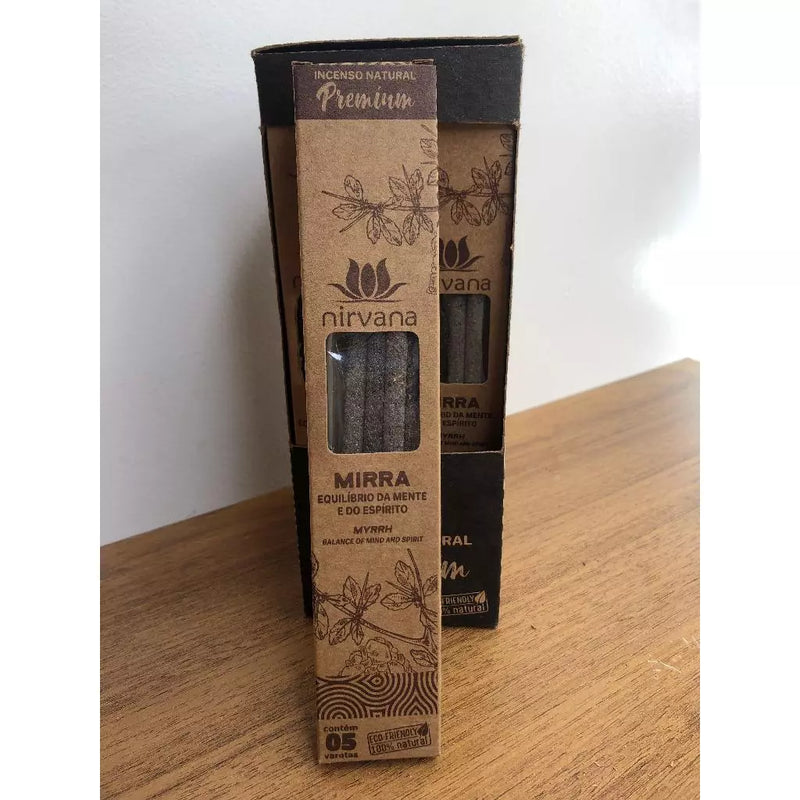 KIT 3 INCENSO NIRVANA PREMIUM PALO SANTO ROSA ARRUDA CANELA