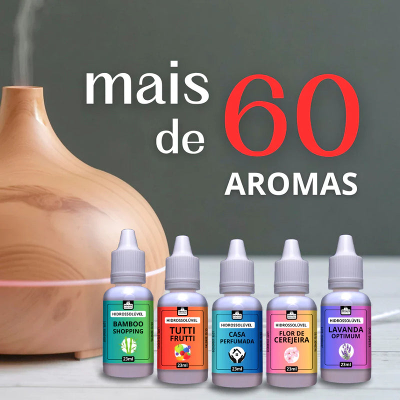 Kit Essências Para Umidificador e Difusor Elétrico 23 ml 5 Unidades ( monte seu kit com os aromas que quiser)