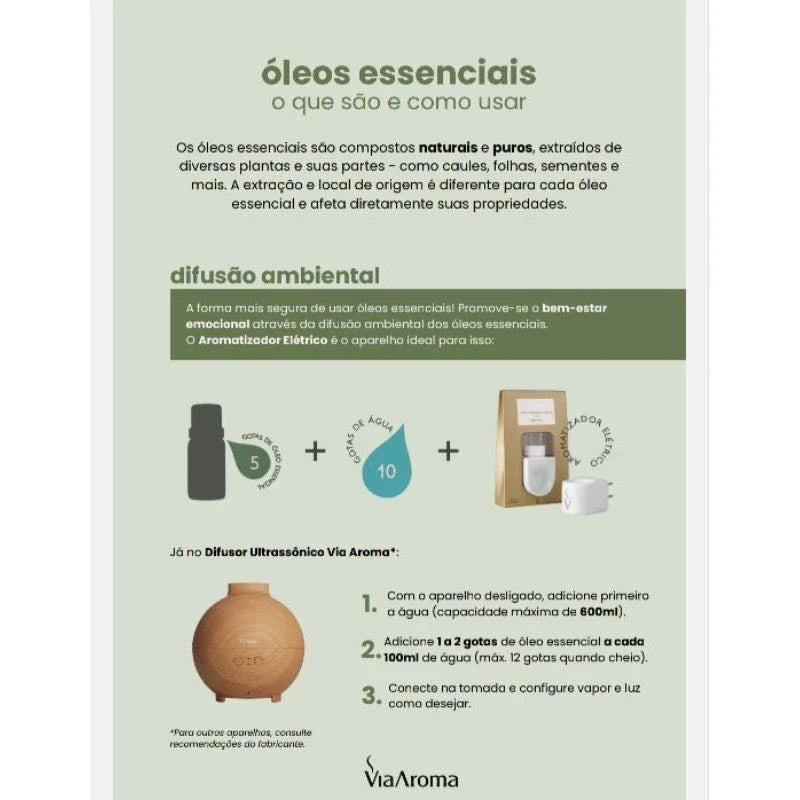 Kit 02-03 ou 04 óleo Essêncial Via Aroma 100% Puro Vegano Aromaterapia Escolha o Seu