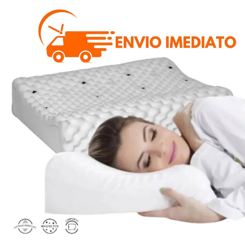 Travesseiro CERVICAL Ortopédico Pillow MAGNÉTICO com Infravermelho Terapêutico Premium