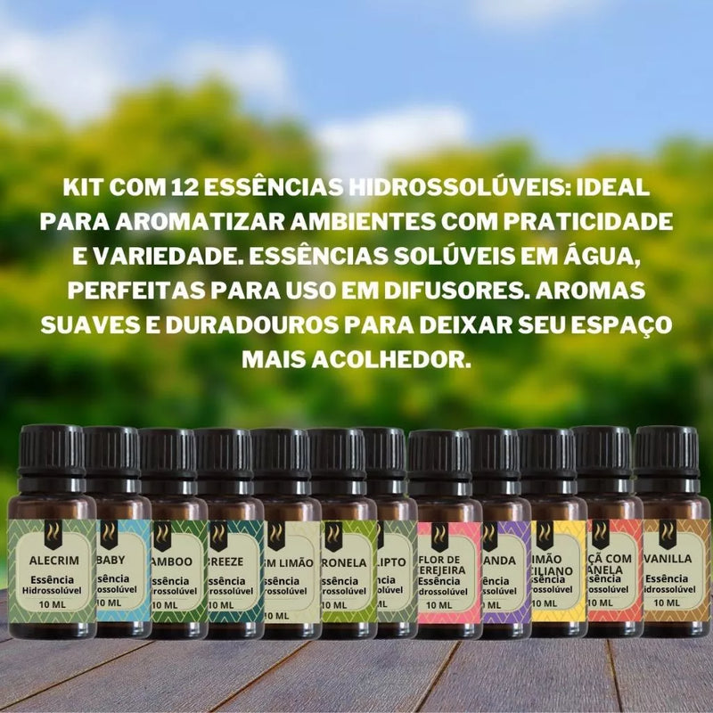 Kit 12 Essências variadas Linha Essencial para Difusor – Nattuaromas