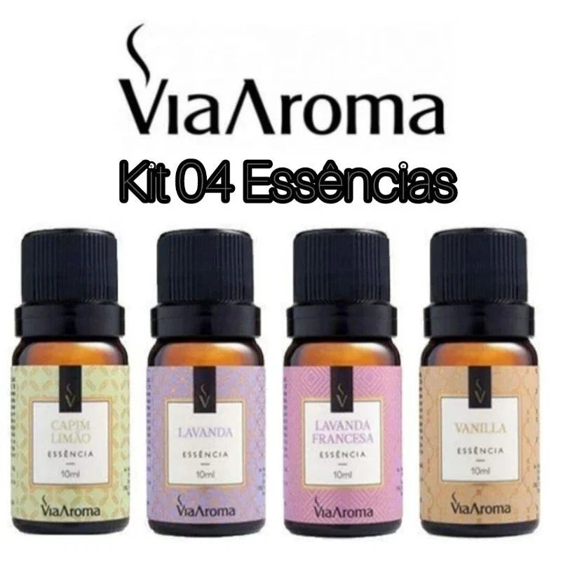 Kit 02-03 ou 04 Essência  Para Difusor Aromatizador Umidificador Elétrico Via Aroma Kit a Escolher